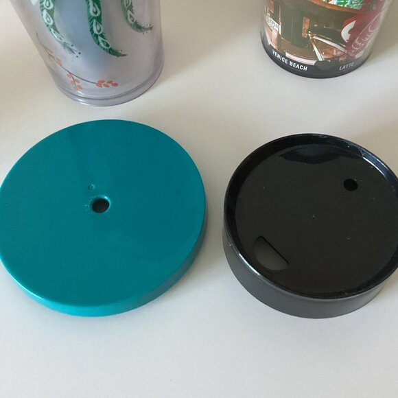 4 Starbucks Travel On-The-Go Mugs Water Tumblers Coffee Tea Hot Cold Drinks - Picture 7 of 9